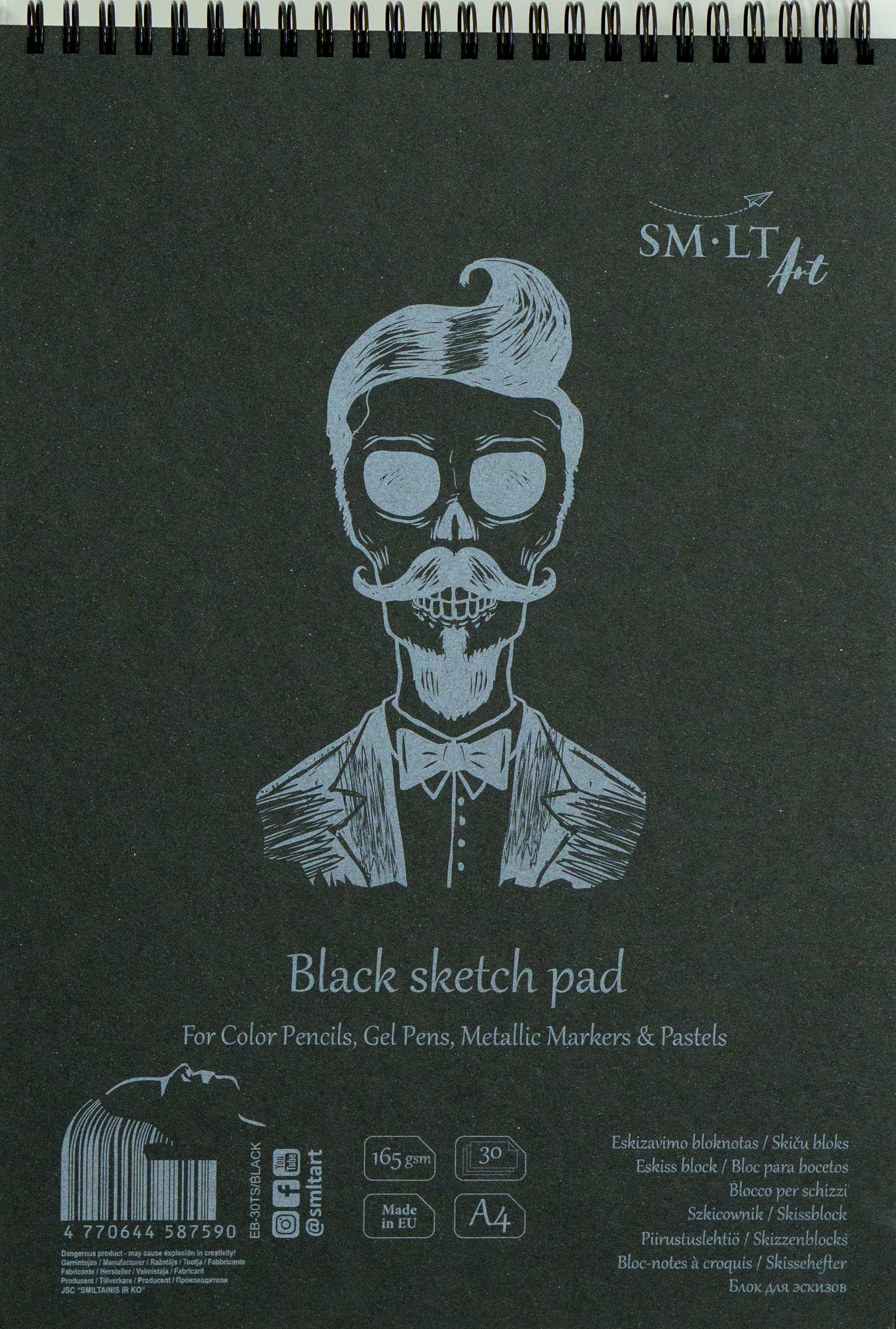 A&T Black Paper Sketch pad A3 Size